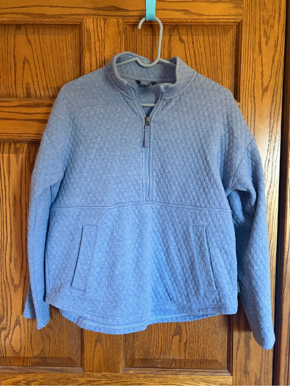 Quilted Quarter Zip Sweatshirt